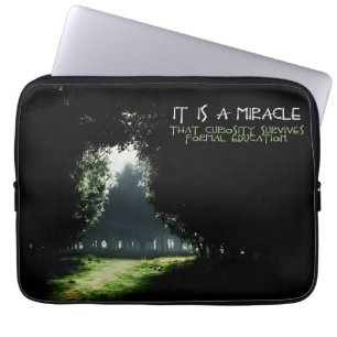 "Curiosity" Inspirational Quote Laptop Sleeve