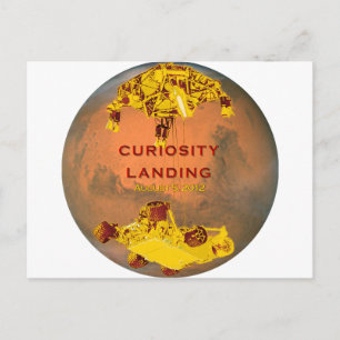 Curiosity Landing Postcard