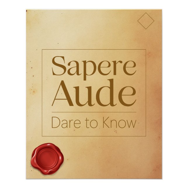 Curiosity Latin Quote Poster (Front)