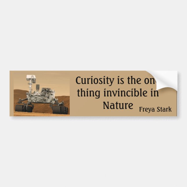 Curiosity Mars Rover Invincible NASA Bumper Sticke Bumper Sticker (Front)