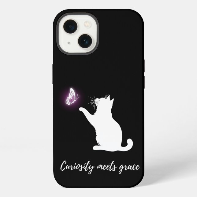Curiosity meets grace iPhone case (Back)