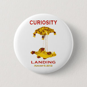 Curiosity Rover Landing (EDL) Team Logo 6 Cm Round Badge