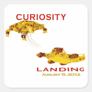 Curiosity Rover Landing (EDL) Team Logo Square Sticker