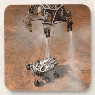 Curiosity Rover Landing On The Martian Surface. Coaster