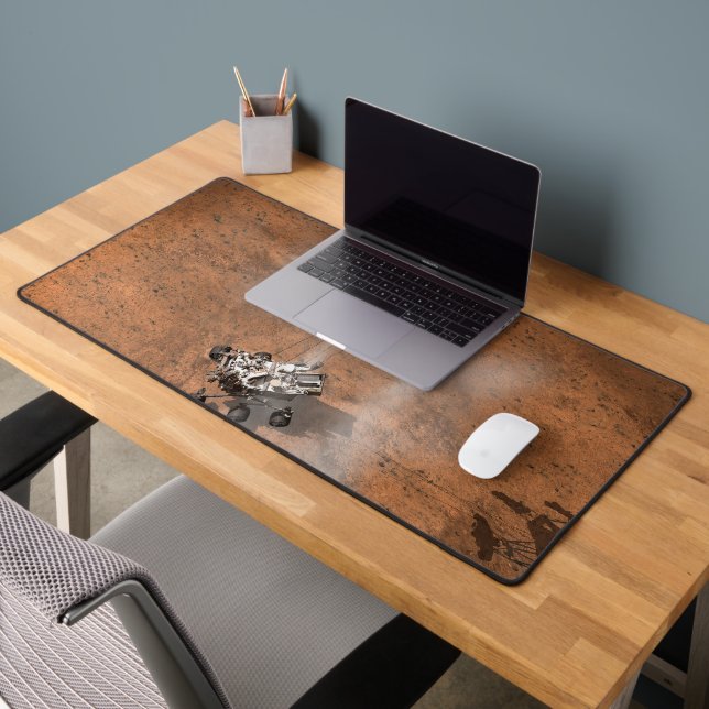Curiosity Rover Landing On The Martian Surface. Desk Mat (Office 2)