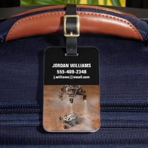 Curiosity Rover Landing On The Martian Surface. Luggage Tag