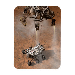 Curiosity Rover Landing On The Martian Surface. Magnet