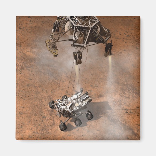 Curiosity Rover Landing On The Martian Surface. Magnet (Front)