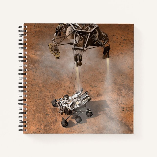 Curiosity Rover Landing On The Martian Surface. Notebook (Front)