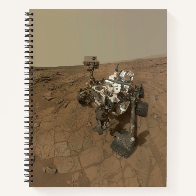 Curiosity Rover On The Surface Of Mars. Notebook (Front)