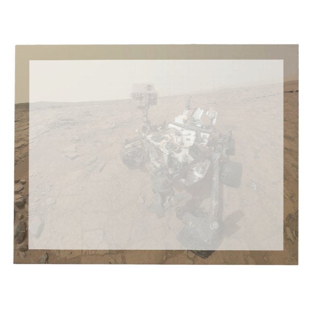 Curiosity Rover On The Surface Of Mars. Notepad (Front)