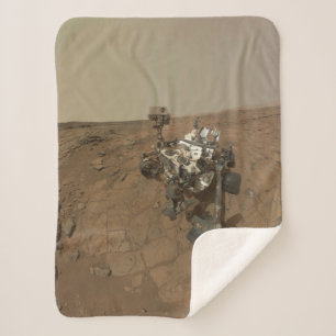 Curiosity Rover On The Surface Of Mars. Sherpa Blanket