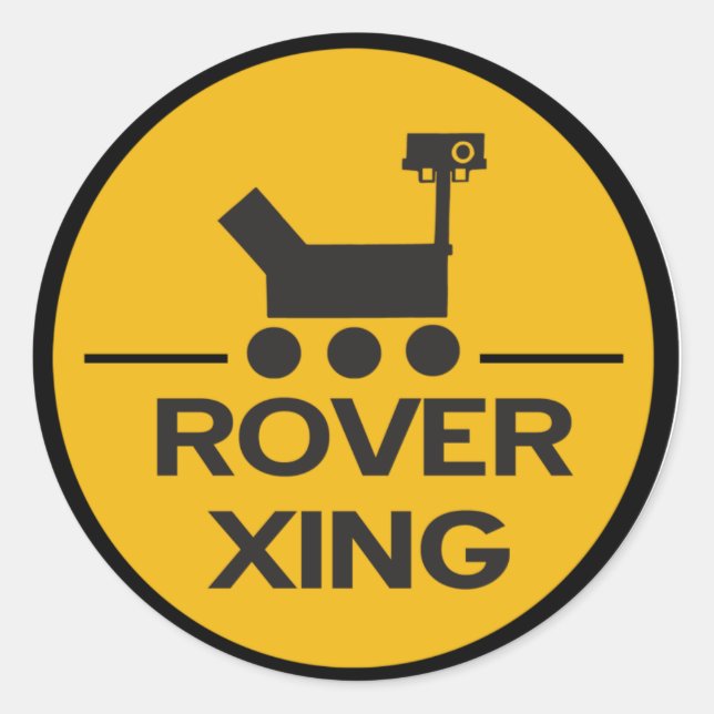 Curiosity Rover Xing Sticker (Front)