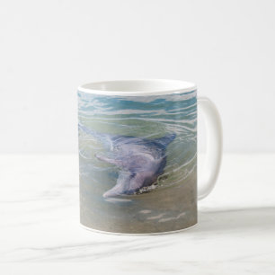 Curious and Playful Monkey Mia Dolphin Coffee Mug