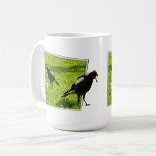 Curious Australian Magpies Not So Scary Birds, Coffee Mug