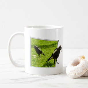 Curious Australian Magpies Not So Scary Birds, Coffee Mug