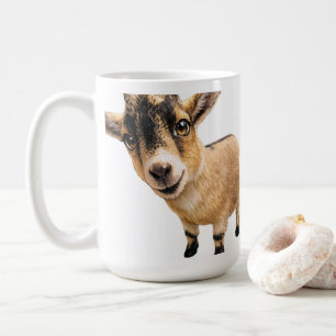 Curious Baby Goat Peeking Coffee Mug