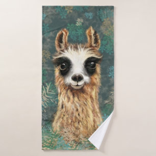 Curious Baby Llama - Cute - Bath Towel Set