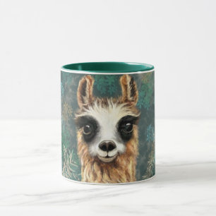 Curious Baby Llama - Cute - Fun - Painting Mug