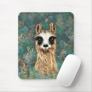 Curious Baby Llama - Cute Mouse Pad