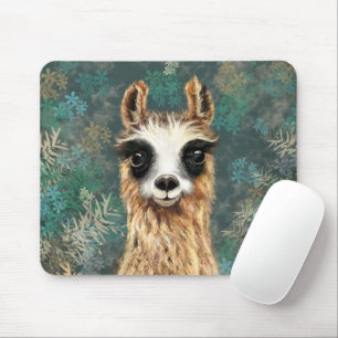 Curious Baby Llama - Cute - Mouse Pad