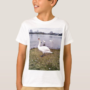 Curious Bird White Swan T-Shirt