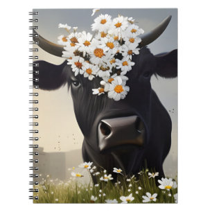 Curious Black Angus Cow Notebook