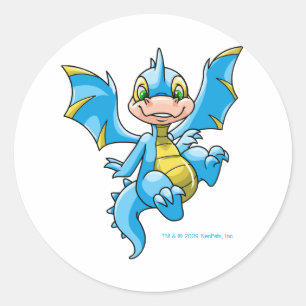 Curious blue Scorchio Classic Round Sticker