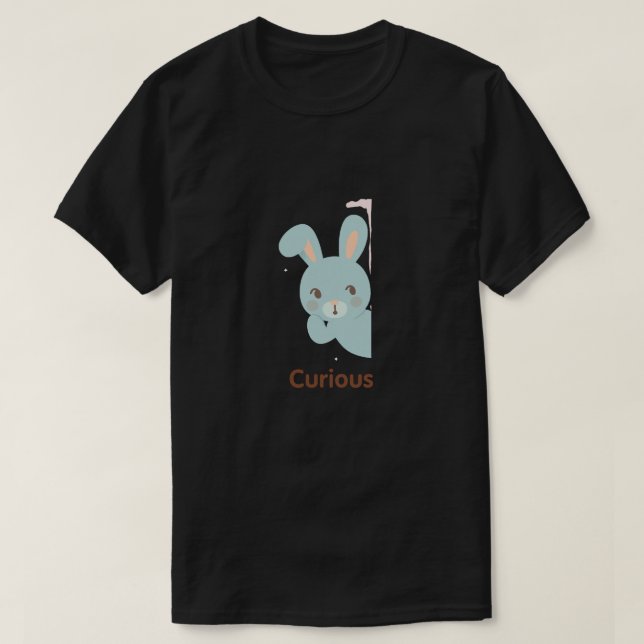 Curious Bunny – Pastel Character T-Shirt (Design Front)