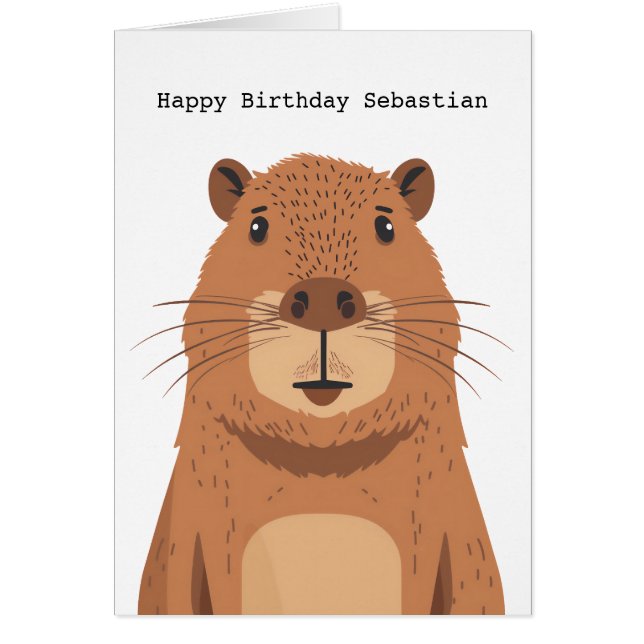 Curious Capybara Portrait (Front)