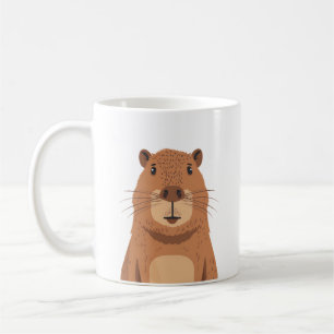 Curious Capybara Portrait Coffee Mug