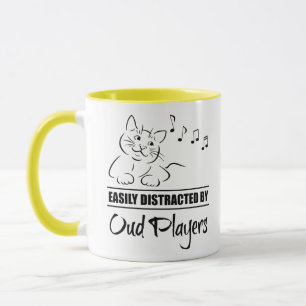Curious Cat Easily Distracted by Oud Players Mug