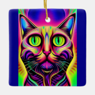 curious cat ornament