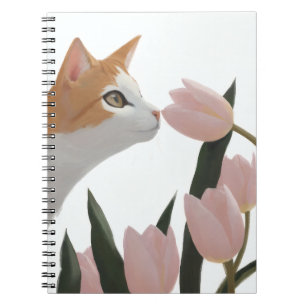 Curious Cat Spring Floral Notebook