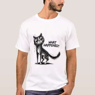 Curious Cat: What Happened T-Shirt