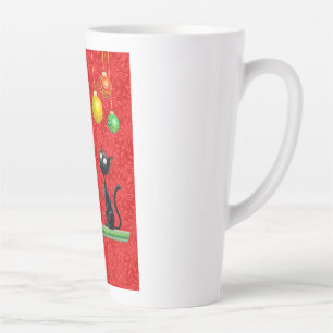 CURIOUS CATS AT CHRISTMAS Latte Mug