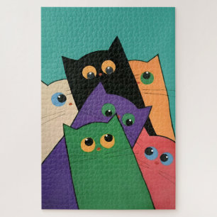 Curious Cats Jigsaw Puzzle