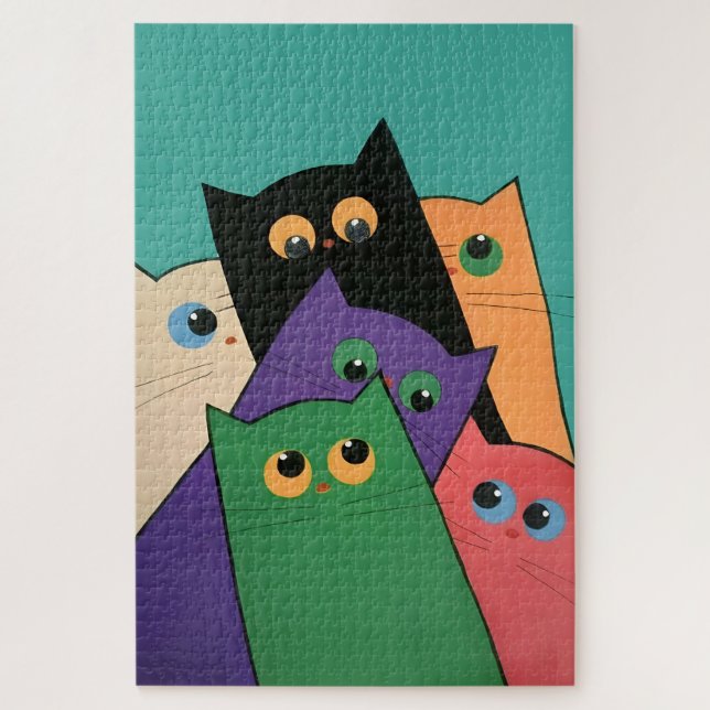 Curious Cats Jigsaw Puzzle (Vertical)