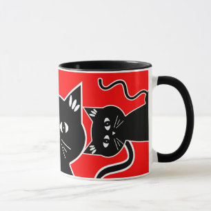 Curious Cats Keep an Eye on You! Mug