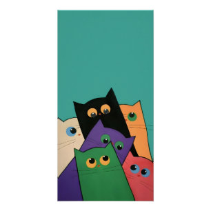 Curious Cats Poster