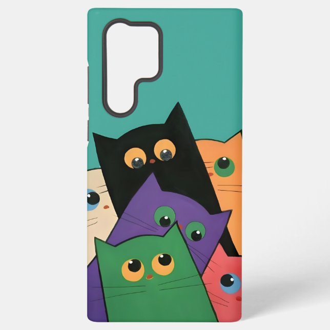 Curious Cats Samsung Galaxy S22 Ultra Case (Back)