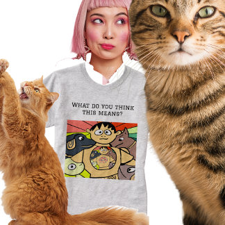 Curious Character and Whimsical Animals T-Shirt
