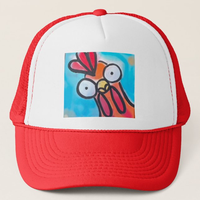 Curious Chicken Trucker Hat (Front)