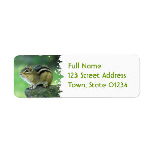 Curious Chipmunk  Mailing Labels