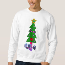 Curious Christmas Tree Ugly Sweater