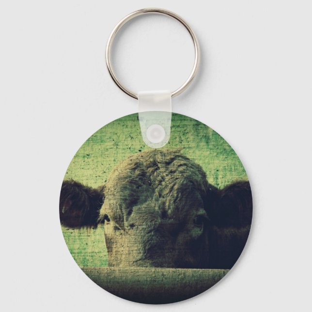 Curious Cow Key Ring (Front)