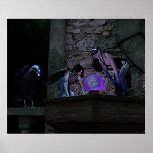 Curious Crow Faeries Poster
