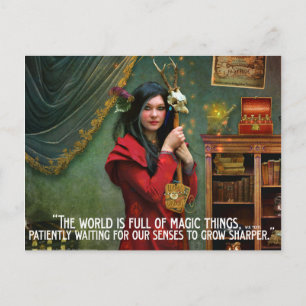 Curious curator postcard