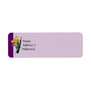 Curious Daffldils Return Address Label