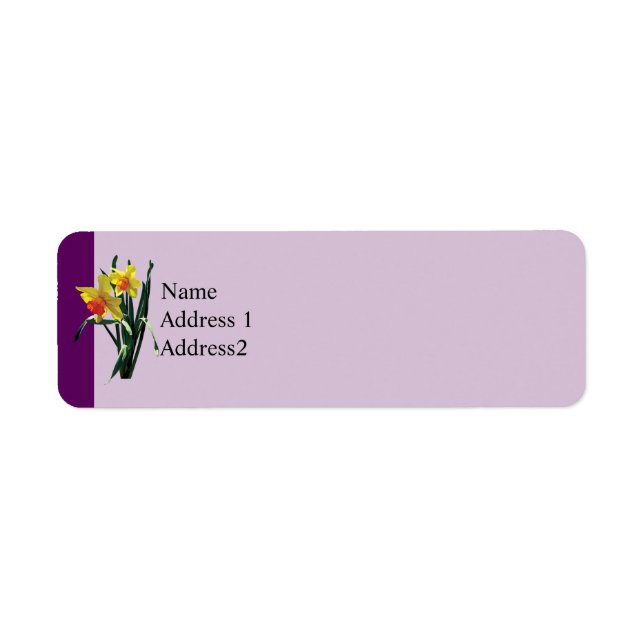 Curious Daffldils Return Address Label (Front)